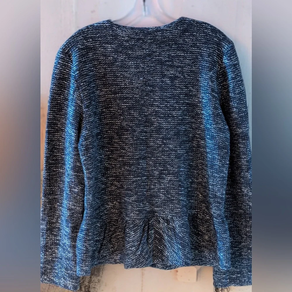 J.Crew Peplum Bocule Jacket Women’s Medium Navy Base
